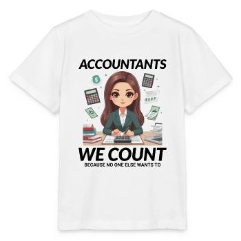 Buchhalter Buchhaltung Buchhaltung Finanzen Lustig - Stanley/Stella Kinder T-Shirt MINI CREATOR  - Weiß - Vorne - Maike (125cm)