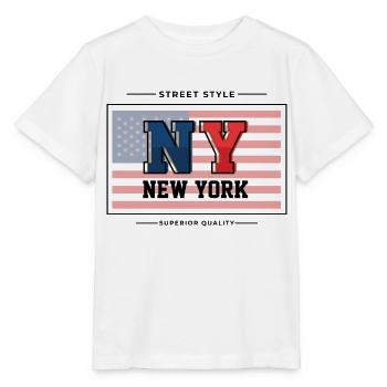 New York - T-shirt bio MINI CREATOR Stanley/Stella Enfant - blanc - Devant - Maike (125cm)