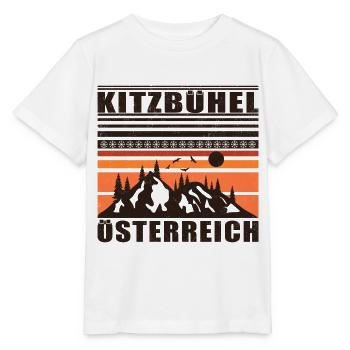 Kitzbühel Austria Retro Sunset Ski 80s - Stanley/Stella MINI CREATOR Kids’ T-Shirt - white - Front - Maike (125cm)