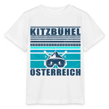 Kitzbühel Austria Retro Sunset Ski 80s - Stanley/Stella MINI CREATOR Kids’ T-Shirt - white - Front - Maike (125cm)
