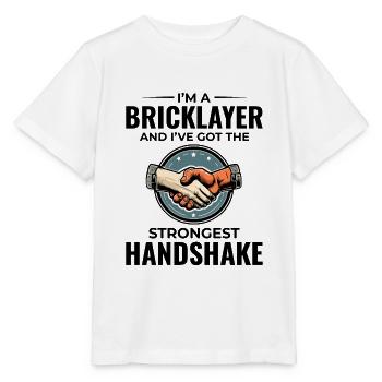 L’ d’un maçon : Fabriquer de solides poignées de main - T-shirt bio MINI CREATOR Stanley/Stella Enfant - blanc - Devant - Maike (125cm)