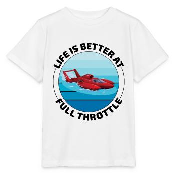 Full Throttle Fun: Hydroplane Racing Laughs - Stanley/Stella MINI CREATOR Kids’ T-Shirt - white - Front - Maike (125cm)