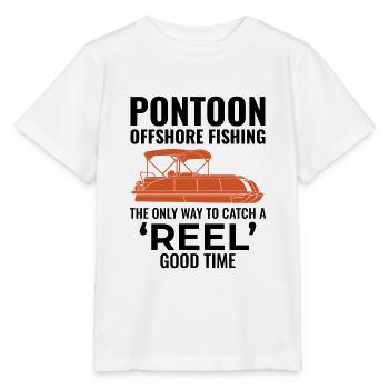 Pontonboot Motorboot Hochseefischen Lustig - Stanley/Stella Kinder T-Shirt MINI CREATOR  - Weiß - Vorne - Maike (125cm)