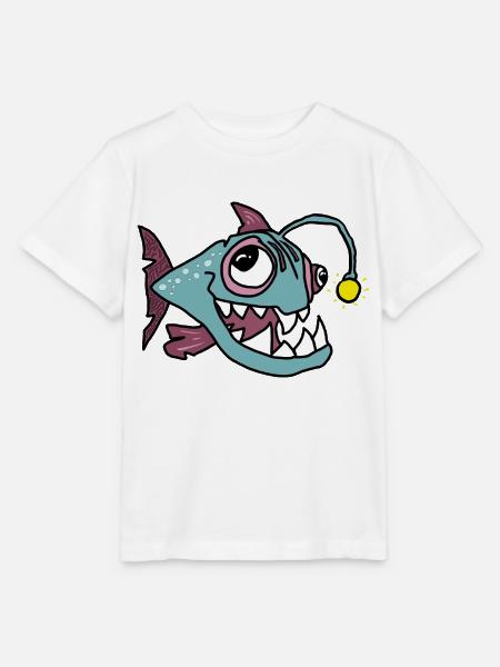 Anglerfisch - Stanley/Stella Kinder T-Shirt MINI CREATOR  - Weiß