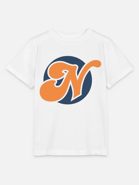 Buchstabe n orange sport - Stanley/Stella Kinder T-Shirt MINI CREATOR  - Weiß