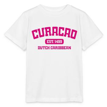 Curaçao - Est 1499 - Caraïbes néerlandaises - Karibik - T-shirt bio MINI CREATOR Stanley/Stella Enfant - blanc - Devant - Maike (125cm)