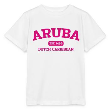 Aruba - Dutch Caribbean - Est. 1499 Caribbean Island - Stanley/Stella MINI CREATOR Kids’ T-Shirt - white - Front - Maike (125cm)