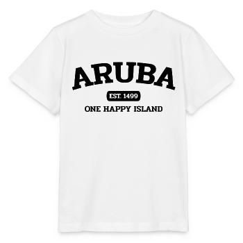 Aruba - Caraïbes néerlandaises - Est. 1499 Île des Caraïbes - T-shirt bio MINI CREATOR Stanley/Stella Enfant - blanc - Devant - Maike (125cm)