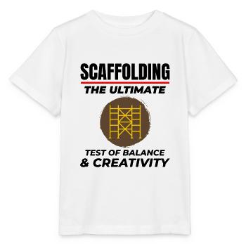 Scaffolder Scaffold Builder Scaffolding Platform - Stanley/Stella MINI CREATOR Kids’ T-Shirt - white - Front - Maike (125cm)