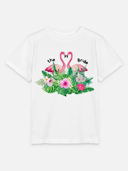 Der Flanschflamingo tropisch - Stanley/Stella Kinder T-Shirt MINI CREATOR - Weiß