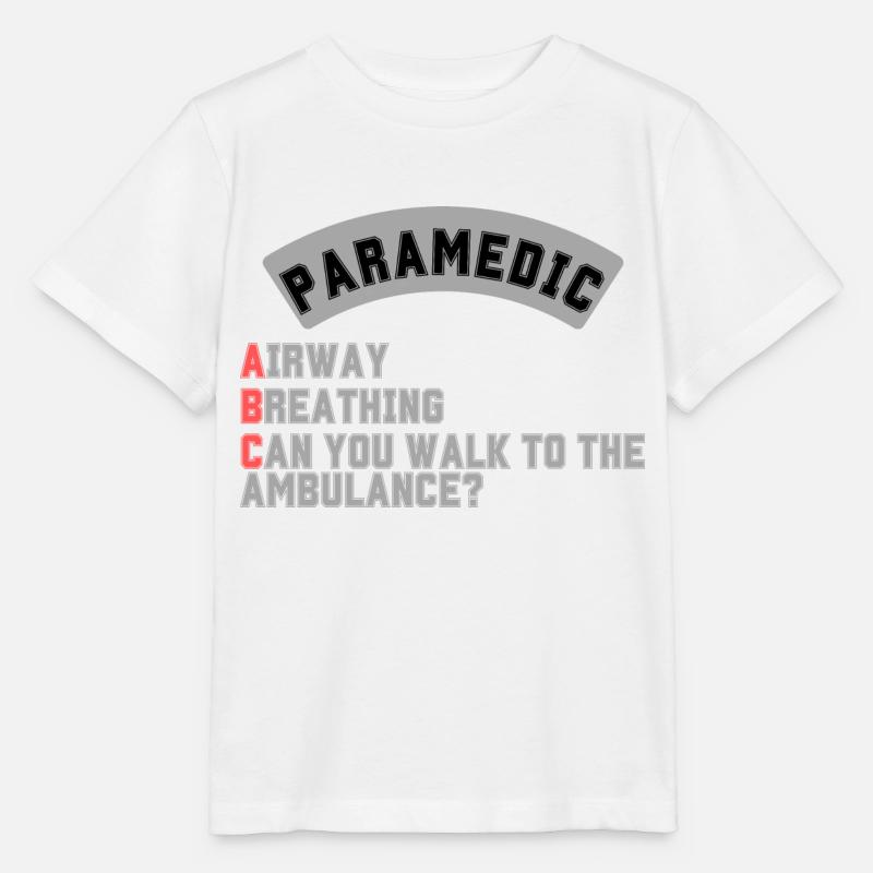 Ambulancier paramédical ABC - T-shirt bio MINI CREATOR Stanley/Stella Enfant - blanc