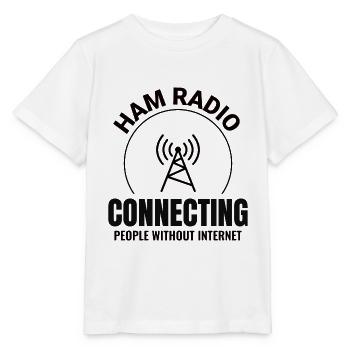 Opérateur radio amateur Fréquence des ondes radio - T-shirt bio MINI CREATOR Stanley/Stella Enfant - blanc - Devant - Maike (125cm)