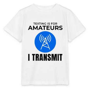 Opérateur radio amateur Fréquence des ondes radio - T-shirt bio MINI CREATOR Stanley/Stella Enfant - blanc - Devant - Maike (125cm)
