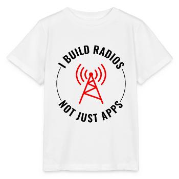Opérateur radio amateur Fréquence des ondes radio - T-shirt bio MINI CREATOR Stanley/Stella Enfant - blanc - Devant - Maike (125cm)