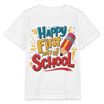 First day of school Children enrollment First graders - Stanley/Stella MINI CREATOR Kids’ T-Shirt - white - Front - Maike (125cm)