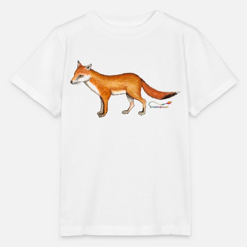Fuchs (Vulpes vulpes) - Stanley/Stella Kinder T-Shirt MINI CREATOR  - Weiß