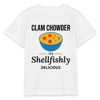 Clam Chowder Shellfish Hilarious Seafood Soup - Stanley/Stella MINI CREATOR Kids’ T-Shirt - white - Front - Maike (125cm)