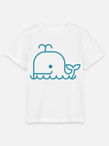 Whale - Stanley/Stella Kinder T-Shirt MINI CREATOR  - Weiß