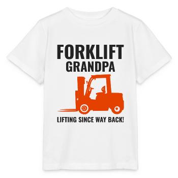Gabelstapler Opa Schwermaschinen Fahrer Lustig - Stanley/Stella Kinder T-Shirt MINI CREATOR  - Weiß - Vorne - Maike (125cm)
