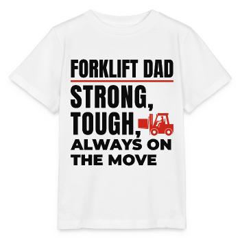 Gabelstaplerfahrer Vater Fahrer für schwere Geräte Lustig - Stanley/Stella Kinder T-Shirt MINI CREATOR  - Weiß - Vorne - Maike (125cm)