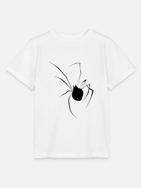 Schwarze Witwe Dotwork - Stanley/Stella Kinder T-Shirt MINI CREATOR - Weiß