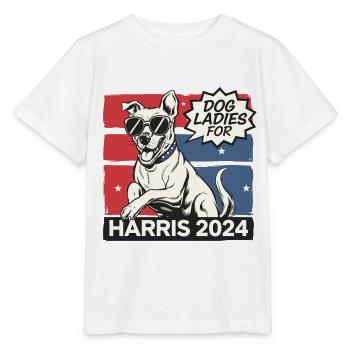 Dog Ladies For Kamala Harris 2024 USA Amerika - Stanley/Stella Kinder T-Shirt MINI CREATOR  - Weiß - Vorne - Maike (125cm)