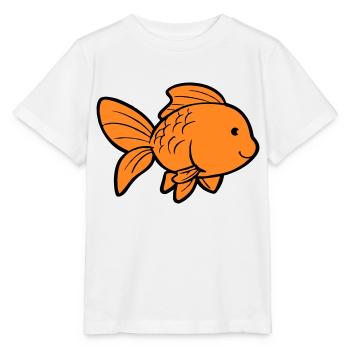 Poisson Poisson Rouge - T-shirt bio MINI CREATOR Stanley/Stella Enfant - blanc - Devant - Maike (125cm)