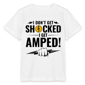 Lineman Verstärkt Schock Humor Brave Spannung Arbeit - Stanley/Stella Kinder T-Shirt MINI CREATOR  - Weiß - Vorne - Maike (125cm)