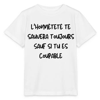 honnêteté - T-shirt bio MINI CREATOR Stanley/Stella Enfant - blanc - Devant - Maike (125cm)