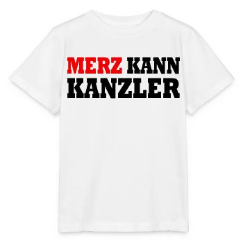 Merz kann kanzler - Stanley/Stella Kinder T-Shirt MINI CREATOR  - Weiß - Vorne - Maike (125cm)