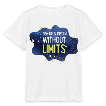 Schauen Sie nach oben und träumen Sie ohne Grenzen - Stanley/Stella Kinder T-Shirt MINI CREATOR  - Weiß - Vorne - Maike (125cm)