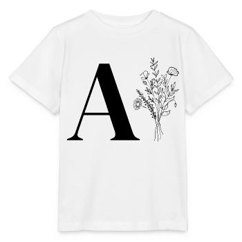Minimalistische Blumentasche - Stanley/Stella Kinder T-Shirt MINI CREATOR  - Weiß - Vorne - Maike (125cm)