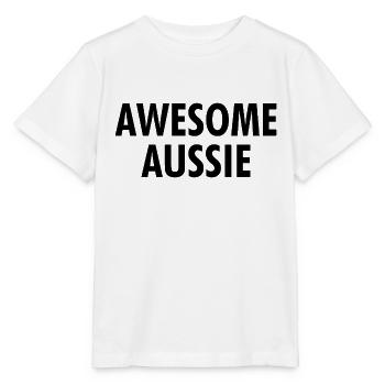 Awesome Aussie - Austrlia - Australien Down Under - Stanley/Stella Kinder T-Shirt MINI CREATOR  - Weiß - Vorne - Maike (125cm)