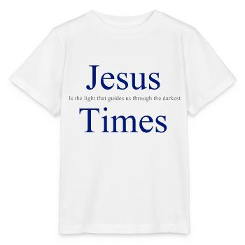 Jésus, la lumière qui nous guide dans les ténèbres - T-shirt bio MINI CREATOR Stanley/Stella Enfant - blanc - Devant - Maike (125cm)