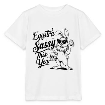 Eggstra Sassy This Year - Stanley/Stella MINI CREATOR Kids’ T-Shirt - white - Front - Maike (125cm)