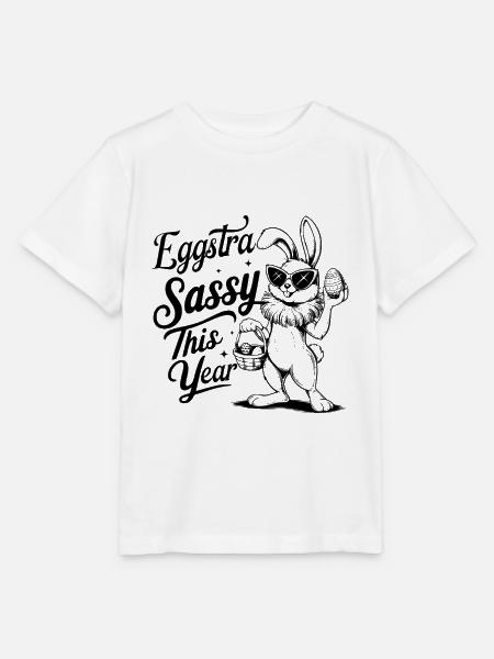 Eggstra Sassy This Year - Stanley/Stella Kinder T-Shirt MINI CREATOR - Weiß