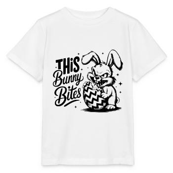 This Bunny Bites - Stanley/Stella Kinder T-Shirt MINI CREATOR  - Weiß - Vorne - Maike (125cm)