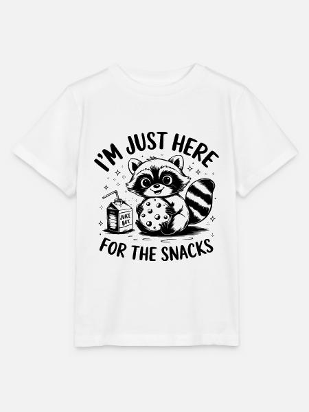 I m Just Here For the Snacks - Stanley/Stella Kinder T-Shirt MINI CREATOR - Weiß