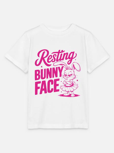Resting Bunny Face - Stanley/Stella Kinder T-Shirt MINI CREATOR - Weiß