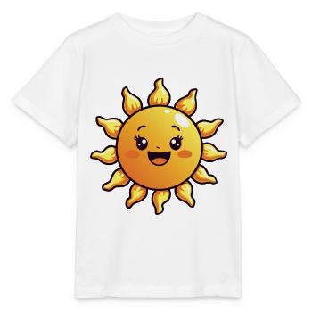 Lachende Sonne – Gute-Laune-Garantie - Stanley/Stella Kinder T-Shirt MINI CREATOR  - Weiß - Vorne - Maike (125cm)