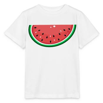 Tranche de design de pastèque - T-shirt bio MINI CREATOR Stanley/Stella Enfant - blanc - Devant - Maike (125cm)