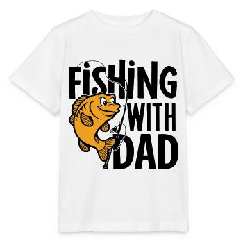 Angeln mit Papa - Stanley/Stella Kinder T-Shirt MINI CREATOR  - Weiß - Vorne - Maike (125cm)