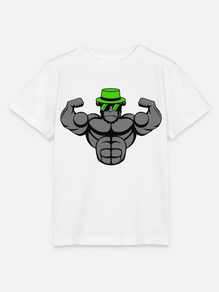 strong gorilla - Stanley/Stella Kinder T-Shirt MINI CREATOR  - Weiß