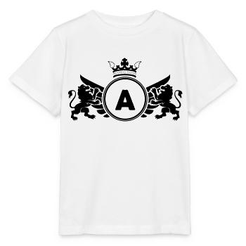 letter A coat of arms - Stanley/Stella MINI CREATOR Kids’ T-Shirt - white - Front - Maike (125cm)