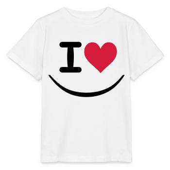 I love - T-shirt bio MINI CREATOR Stanley/Stella Enfant - blanc - Devant - Maike (125cm)