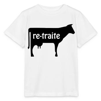 re-traite - T-shirt bio MINI CREATOR Stanley/Stella Enfant - blanc - Devant - Maike (125cm)