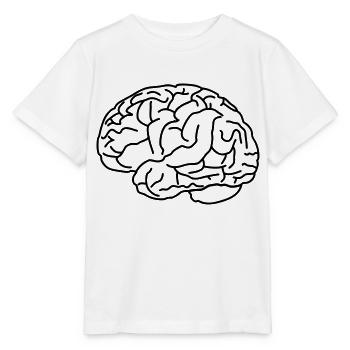 Cerveau - T-shirt bio MINI CREATOR Stanley/Stella Enfant - blanc - Devant - Maike (125cm)