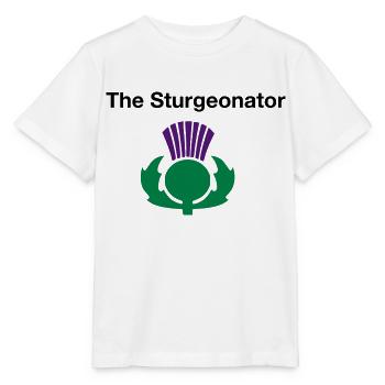 The Sturgeonator - Scottish Independence - Stanley/Stella MINI CREATOR Kids’ T-Shirt - white - Front - Maike (125cm)