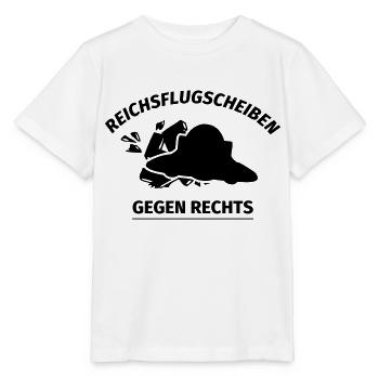 Reichsflugscheiben gegen Rechts - Stanley/Stella Kinder T-Shirt MINI CREATOR  - Weiß - Vorne - Maike (125cm)