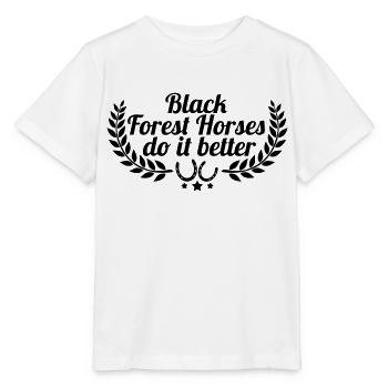 Black Forest Horses - Black Forest - Stanley/Stella MINI CREATOR Kids’ T-Shirt - white - Front - Maike (125cm)
